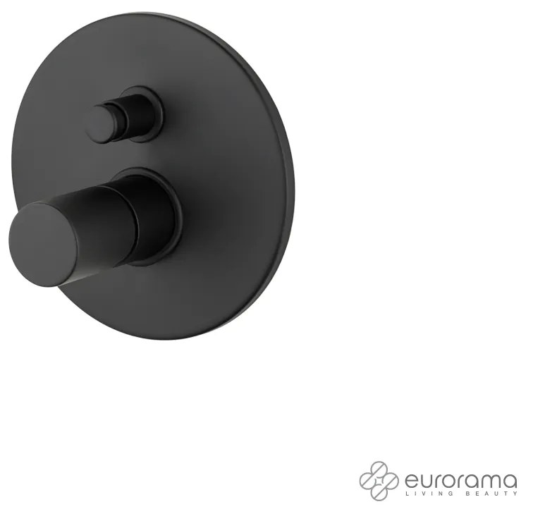 Eurorama RES PRO Μίκτης εντοιχισμού 2 εξόδων με εκτροπέα Black Matt