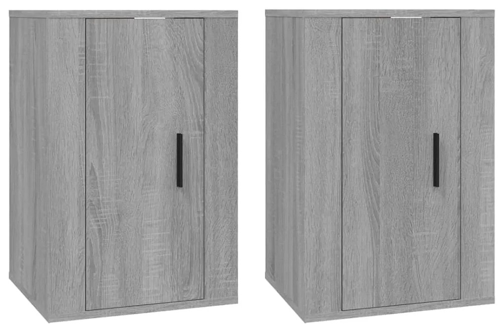 vidaXL Έπιπλα Τηλεόρασης Επιτοίχια 2 τεμ. Γκρι Sonoma 40x34,5x60 εκ.