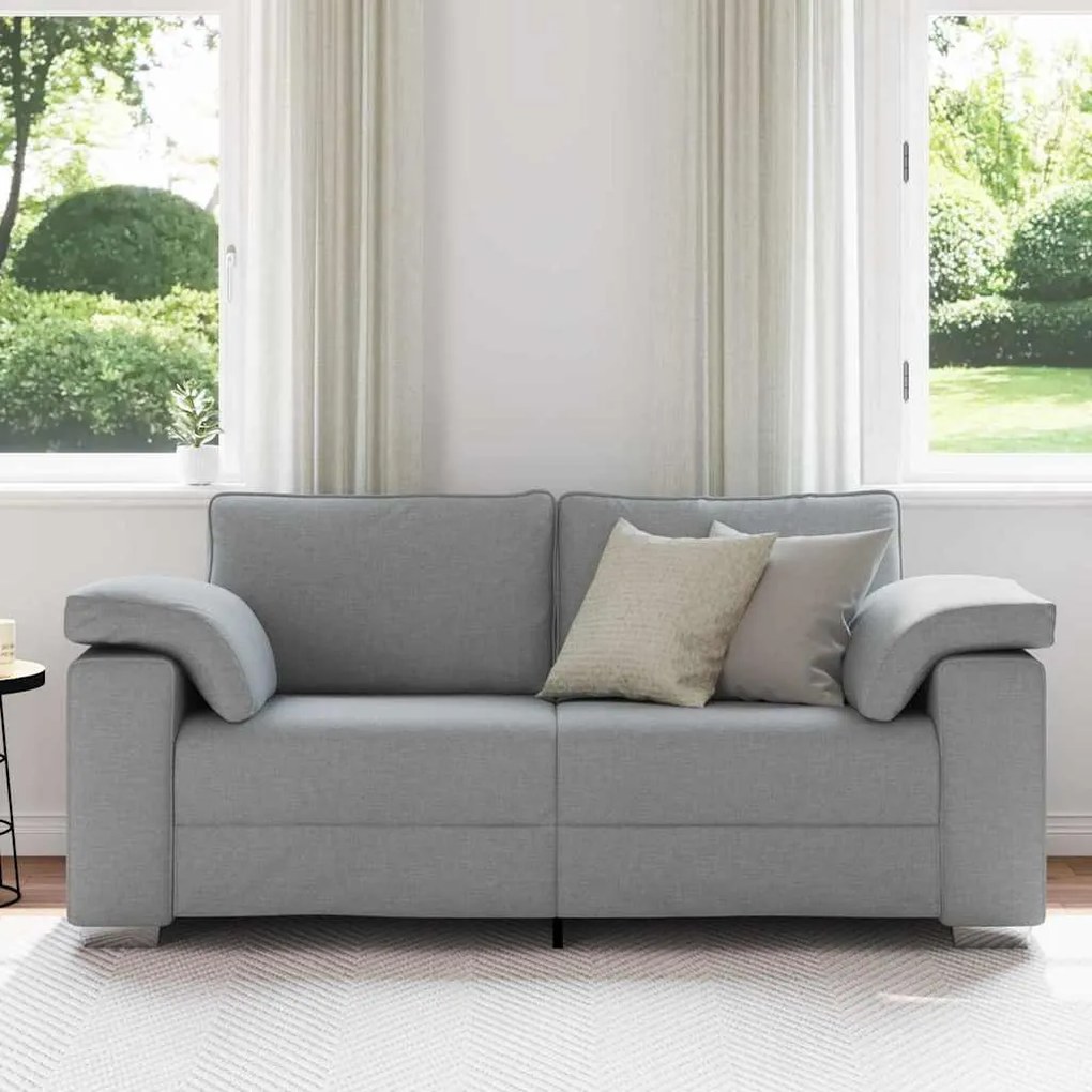 vidaXL Καναπές με μαξιλάρι Ανοιχτό γκρι 180 x 77 x 82 εκ ύφασμα