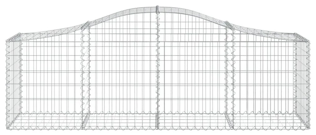 Συρματοκιβώτια Τοξωτά 25 τεμ. 200x50x60/80 εκ. Γαλβαν. Ατσάλι - Ασήμι