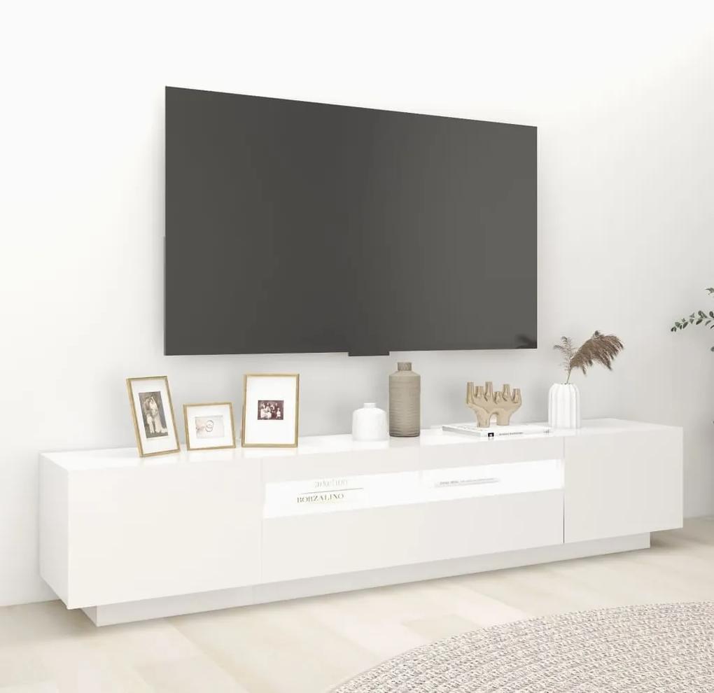 vidaXL Έπιπλο Τηλεόρασης με LED Λευκό 200 x 35 x 40 εκ.