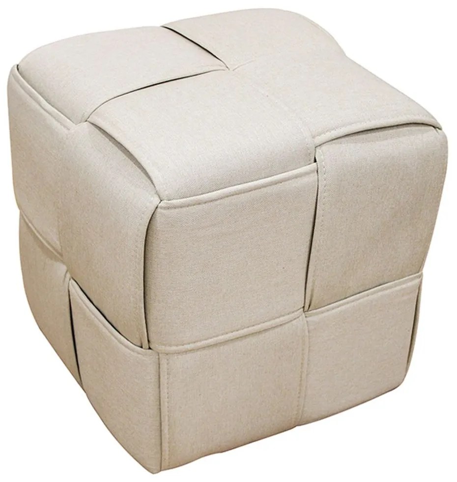 Σκαμπό Line 40.0163 40x40x40cm Cream Ύφασμα