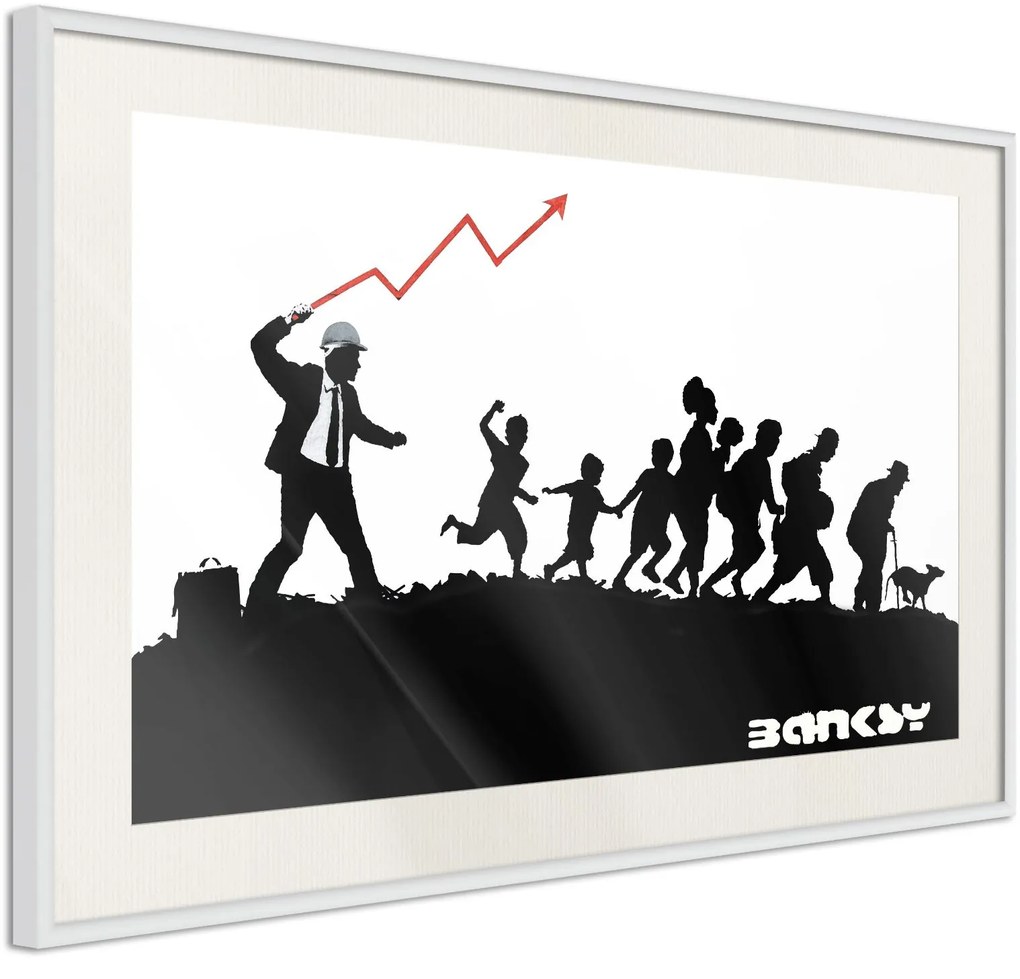 Αφίσα - Banksy: The Whip - 30x20 - Χρυσό - Με πασπαρτού