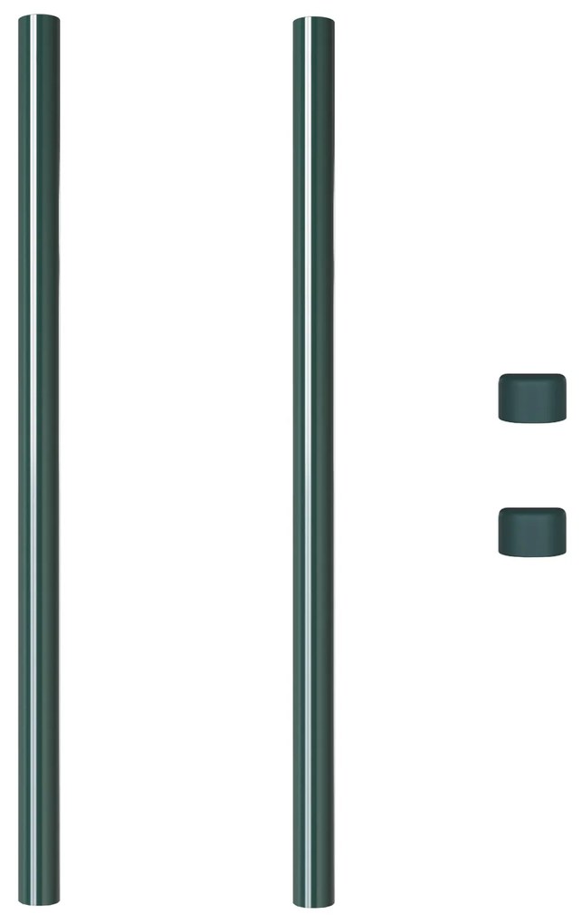 vidaXL Πό posts φράχτη 2 pcs Πράσινο 100 cm