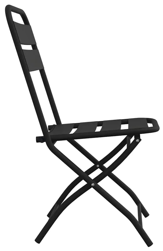 vidaXL Πτυσσόμενη Καρέκλα Κήπου 2 pcs Ανθρακί 55 x 56.5 x 91εκ Ατσάλι