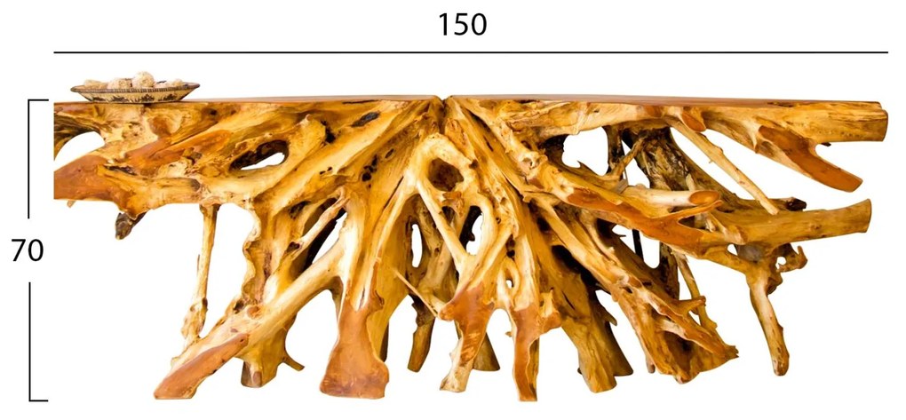 Κονσόλα C9369 απο Μασίφ Ξύλο TEAK Φυσικό 150x40x70εκ. 150x40x70 εκ.