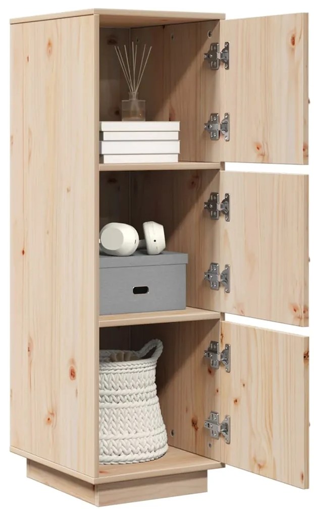 vidaXL Ντουλάπι Ψηλό 34 x 40 x 108,5 εκ. από Μασίφ Ξύλο Πεύκου