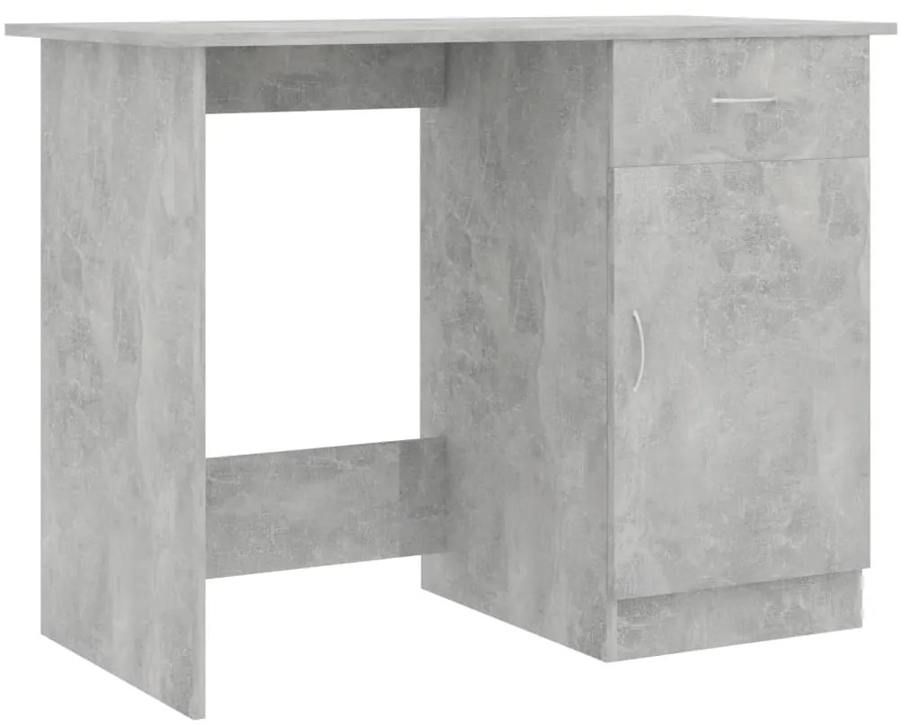 vidaXL Γραφείο Γκρι Σκυροδέματος 100 x 50 x 76 εκ. από Επεξ. Ξύλο