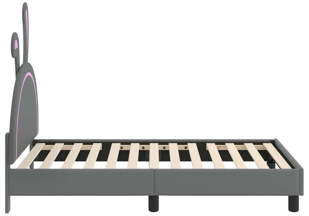 vidaXL Κρεβάτι Παιδικής Κρεβατοκάμαρας με Κεφαλάκι Ανοιχτό γκρι