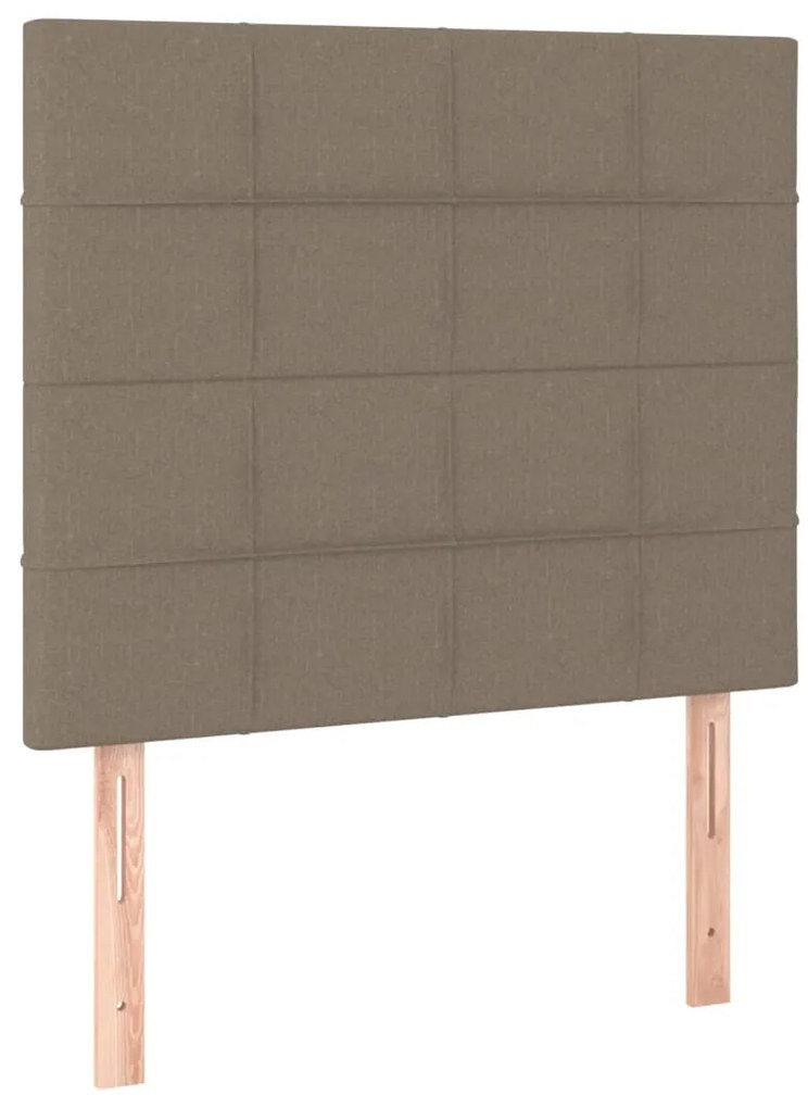 vidaXL Κεφαλάρι Κρεβατιού LED Taupe 100x5x118/128 εκ. Υφασμάτινο