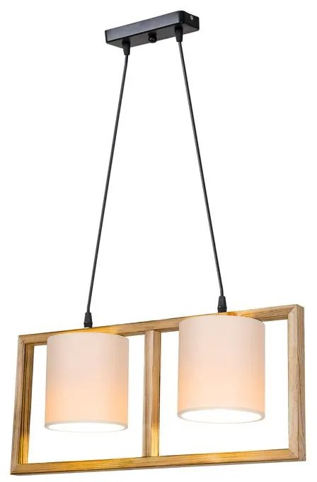 Φωτιστικό οροφής δίφωτο Sereda I Ε14 καφέ - κρέμ 54x14x27 εκ. 54x14x27 εκ.