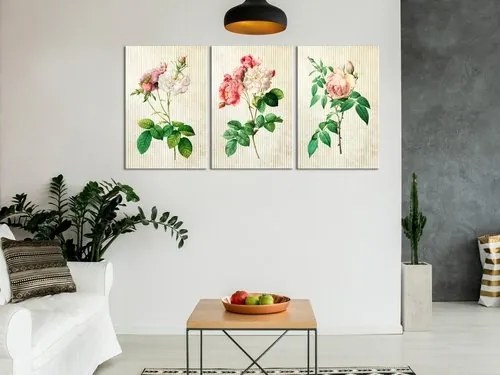 Πίνακας - Floral Trio (Collection) - 120x60