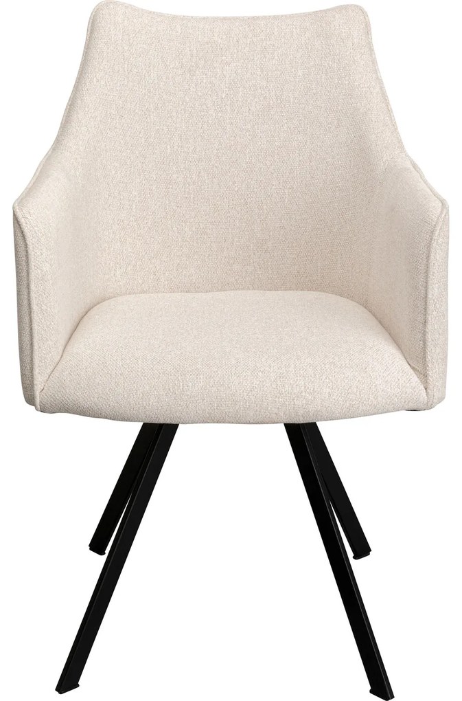 Καρέκλα Swivel Ύφασμα Μπεζ 57x63x85εκ. - Μπεζ