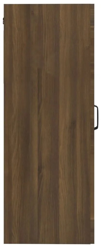 vidaXL Κρεμαστό Ντουλάπι Τοίχου Καφέ Δρυς 69,5x34x90 εκ Επεξ. Ξύλο