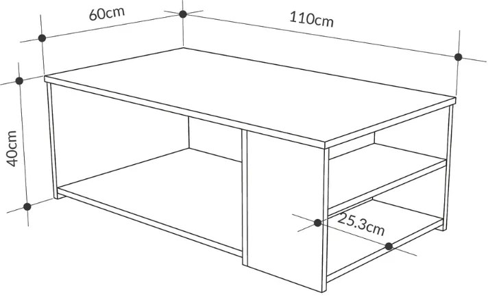 Τραπεζάκι σαλονιού Berg Megapap χρώμα γκρι ρετρό 110x60x40εκ. - GP037-0244,2