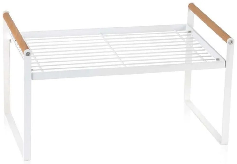 Βάση Οργάνωσης Κουζίνας AH-CC70031 35x22x18cm Natural-White Andrea House Μέταλλο,Ξύλο