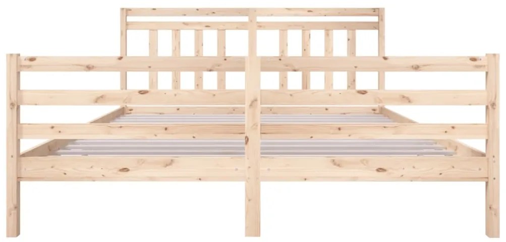 vidaXL Πλαίσιο Κρεβατιού 180 x 200 εκ. Μασίφ Ξύλο Super King Size