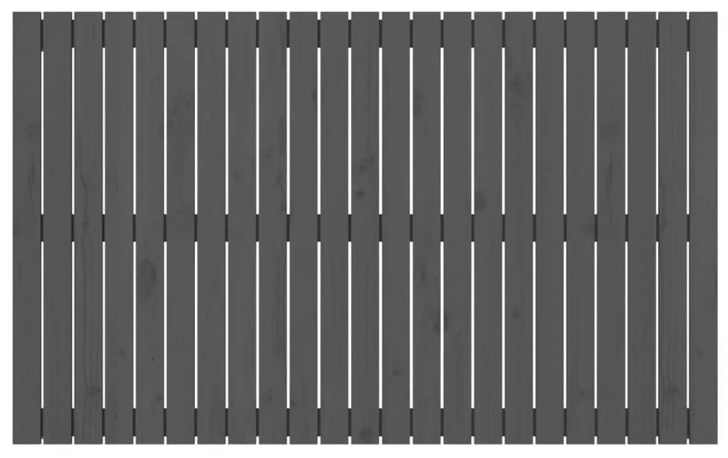 Κεφαλάρι Τοίχου Γκρι 147 x 3 x 90 εκ. από Μασίφ Ξύλο Πεύκου - Γκρι
