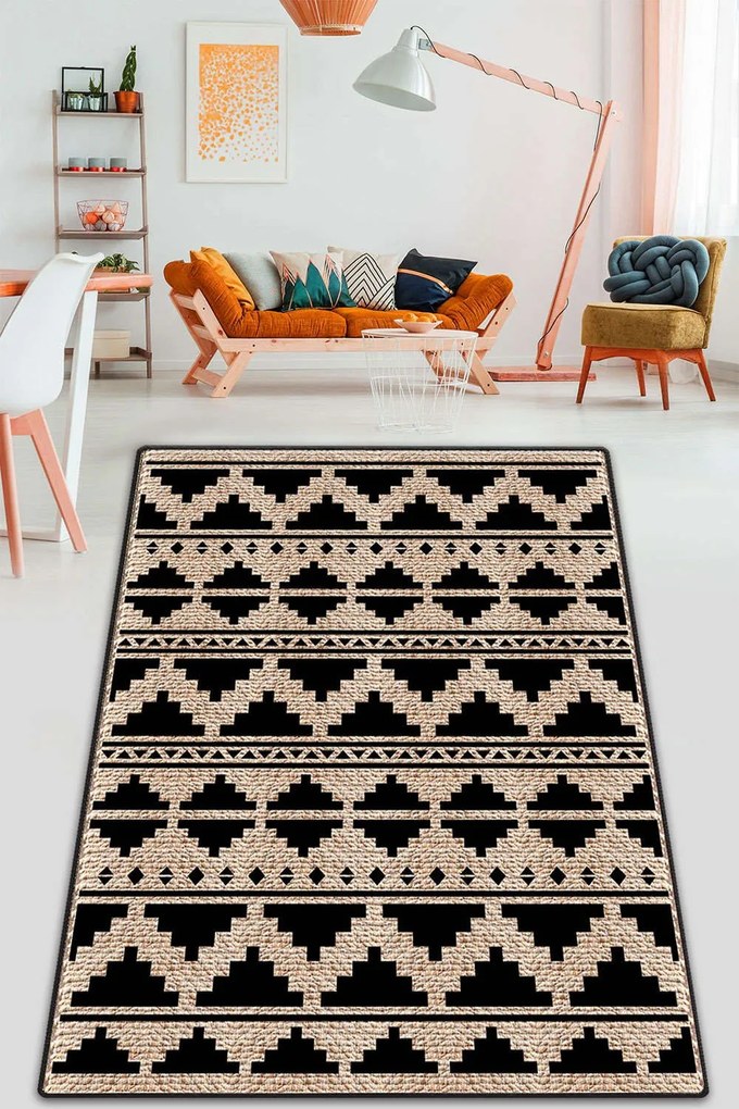 Χαλί Chiliz 929CHL2721 Beige-Black Conceptum Hypnose 100X200cm
