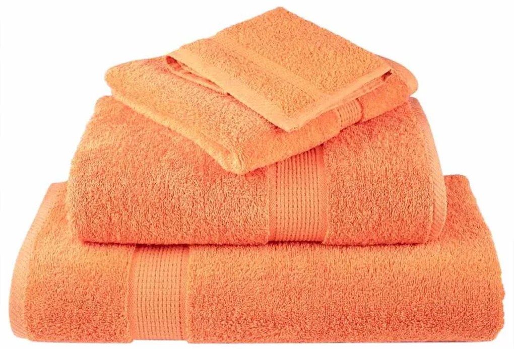 vidaXL a Πετσέτες Προσώπου SOLUND 4 pcs Πορτοκαλί Βαμβάκι