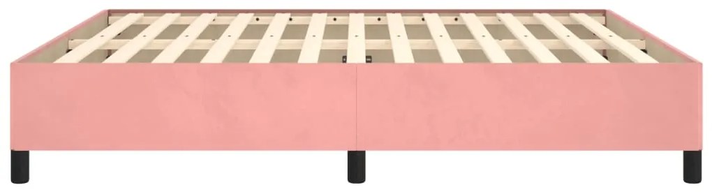 vidaXL Πλαίσιο Κρεβατιού Ροζ 180x200 εκ. Βελούδινο