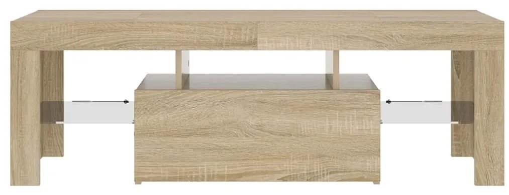 vidaXL Έπιπλο Τηλεόρασης με LED Sonoma Δρυς 120x35x40 εκ.