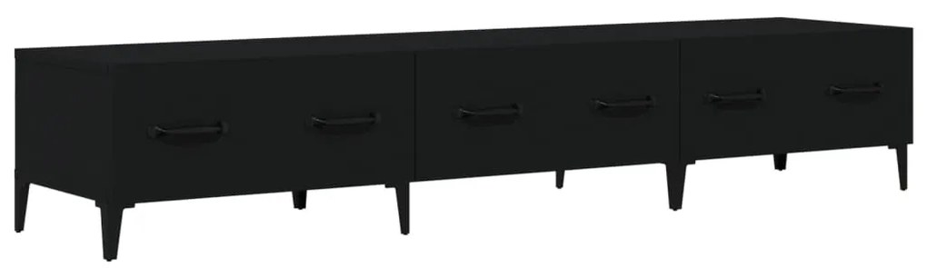 vidaXL Έπιπλο Τηλεόρασης Μαύρο 150x34,5x30 εκ. από Επεξεργασμένο Ξύλο