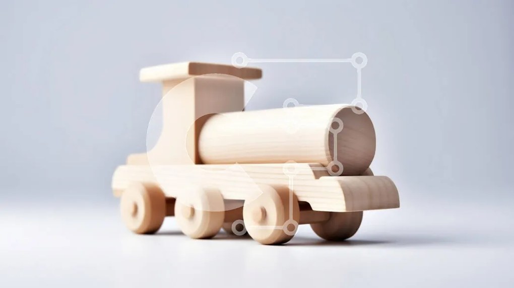 Intra Συλλεκτικό Ξύλινο Παζλ Plywood  4mm - Πολύχρωμο Ξύλινο Παιχνίδι Τρένο για παιδιά Σε Ξύλινο Κουτί - Διαστάσεις: 10x10 cm – 25 κομμάτια