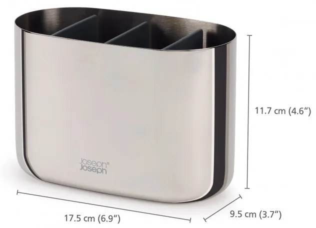 Βάση οδοντόβουρτσας Joseph Joseph EasyStore Luxe 70581, Αποσπώμενο, Γκρι/Inox