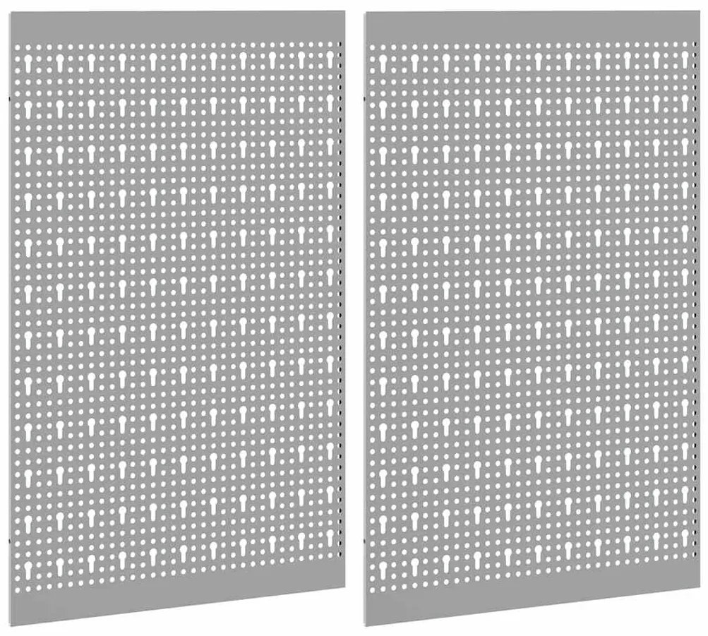 vidaXL Αποθηκευτική Παγκάκια 2 pcs Γκρι 100 x 1 x 80 εκ