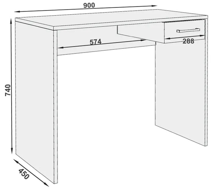 ΓΡΑΦΕΙΟ ΜΕΛΑΜΙΝΗΣ RAVELLO MEGAPAP ΧΡΩΜΑ ΛΕΥΚΟ 90X45X74ΕΚ.