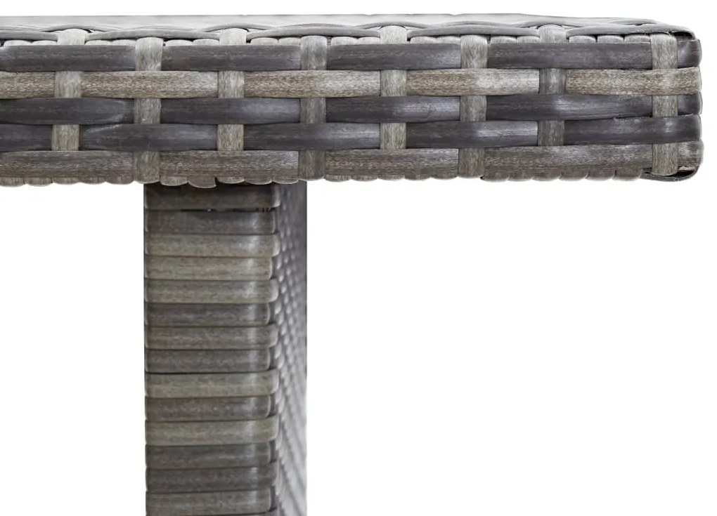 vidaXL Τραπέζι Κήπου Ανθρακί 110 x 60 x 67 εκ. από Συνθετικό Ρατάν