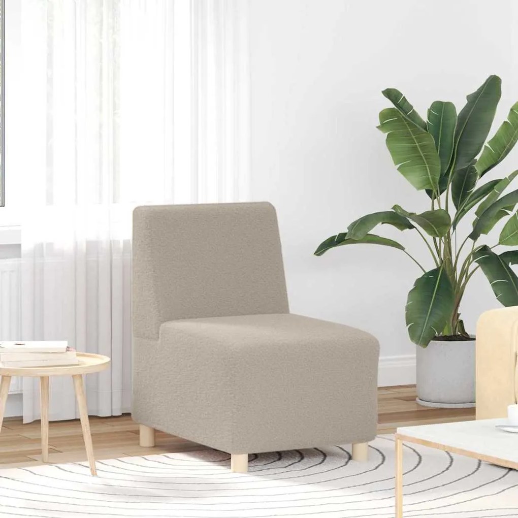 vidaXL Μοναδικός Καναπές χωρίς Χερούλια 2 pcs Ανοιχτό γκρι