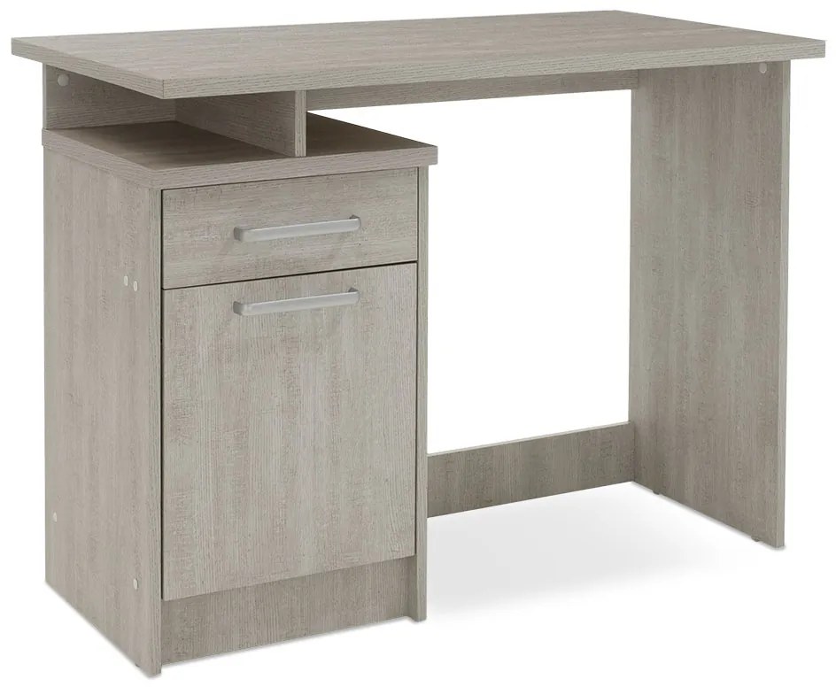 Γραφείο εργασίας Looney pakoworld χρώμα white wash 100x55x75εκ - MDF - 123-000085