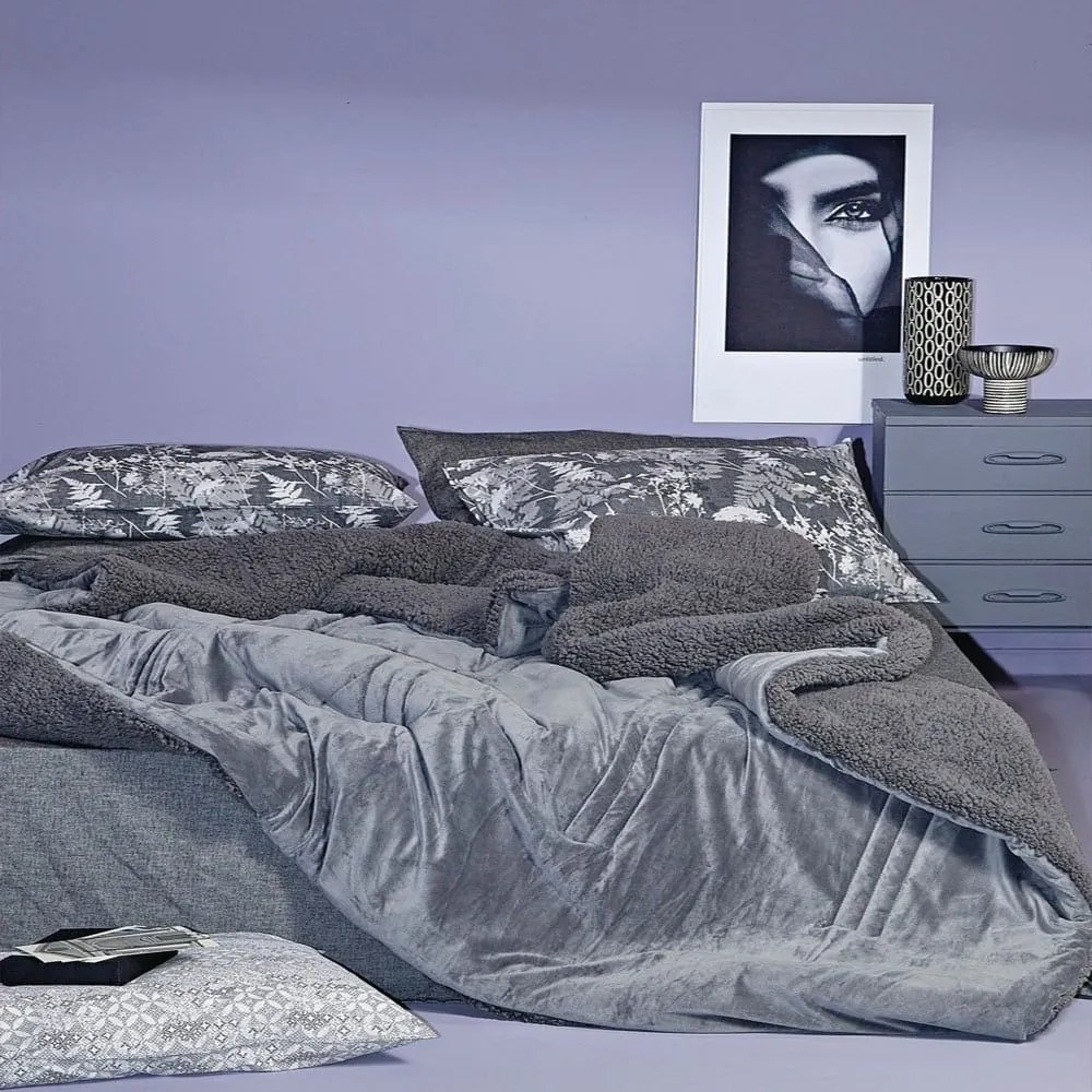 Κουβερτοπάπλωμα Notturno 22 Grey Kentia Μονό 160x220cm Silicon Fiber