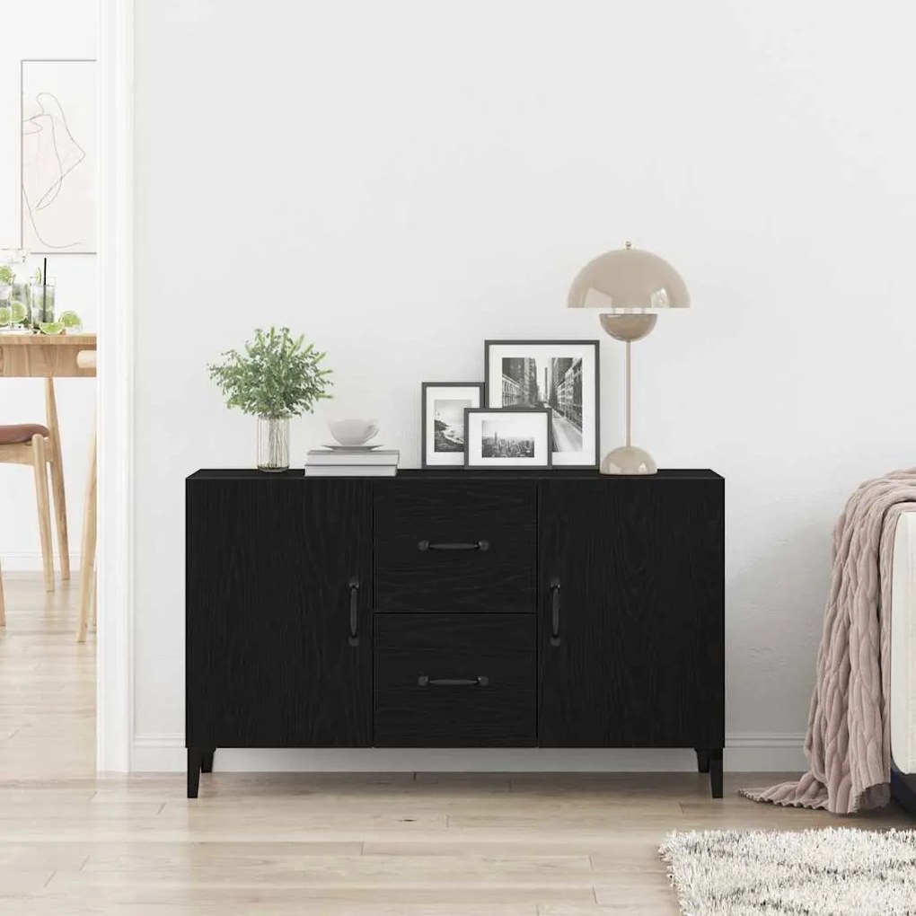 vidaXL Πλαϊνό γραφείο Μαύρο 100 x 36 x 60 εκ. Επεξεργασμένο ξύλο