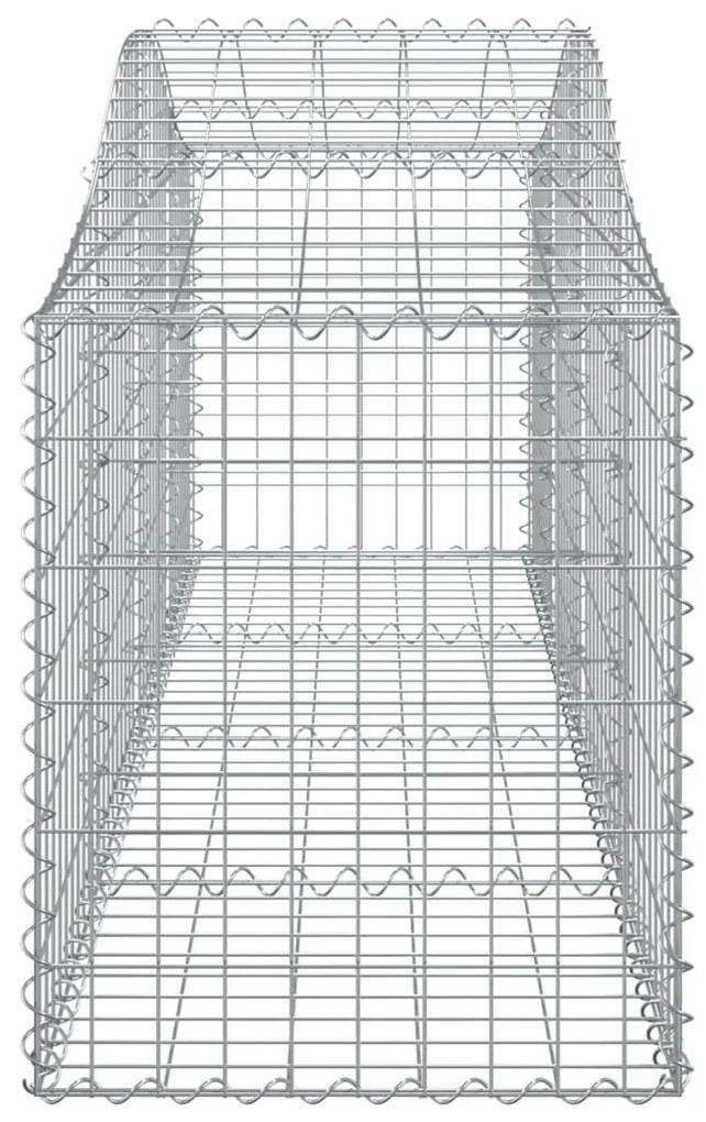 vidaXL Συρματοκιβώτια Τοξωτά 10 τεμ. 200x50x60/80 εκ. Γαλβαν. Ατσάλι