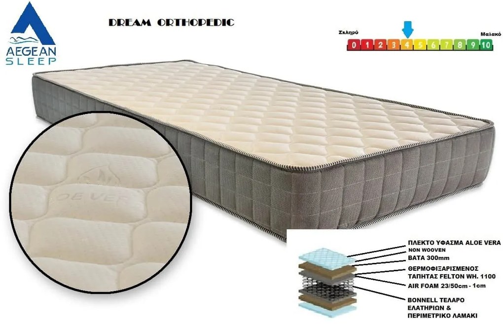 Στρώμα AegeanSleep DREAM ORTHOPEDIC 100x190x019cm