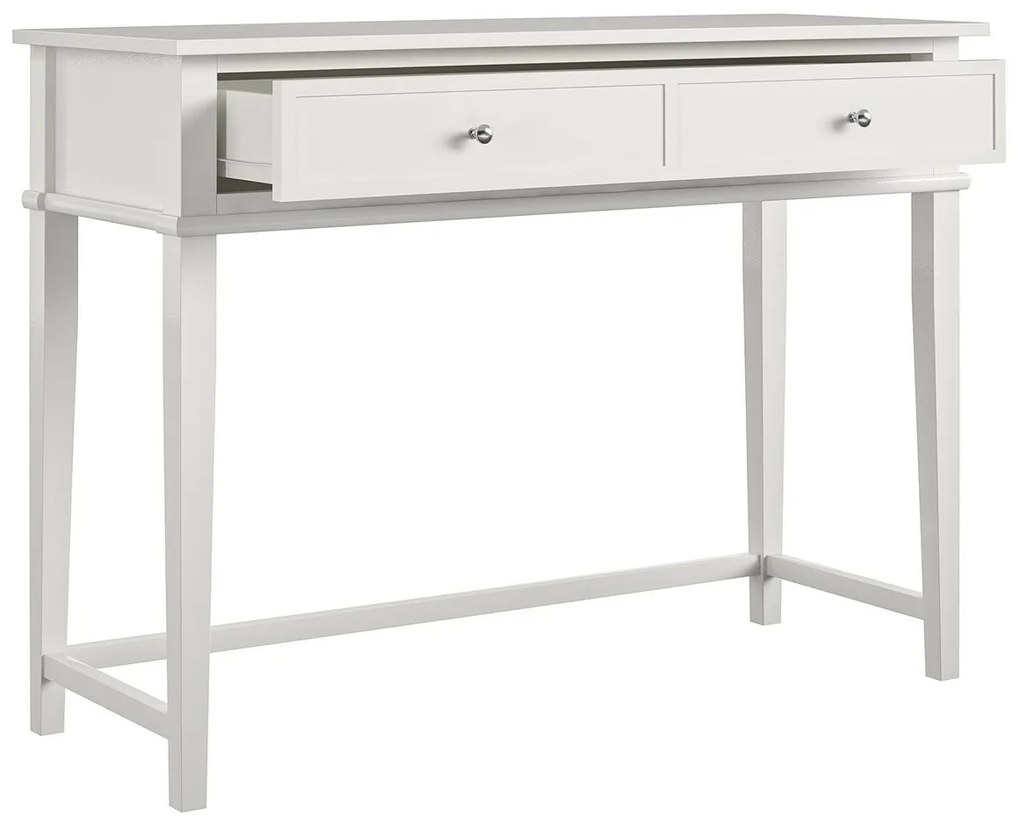 Τραπέζι γραφείου Tulsa B100, Με συρτάρια, 76x92x46cm, Άσπρο