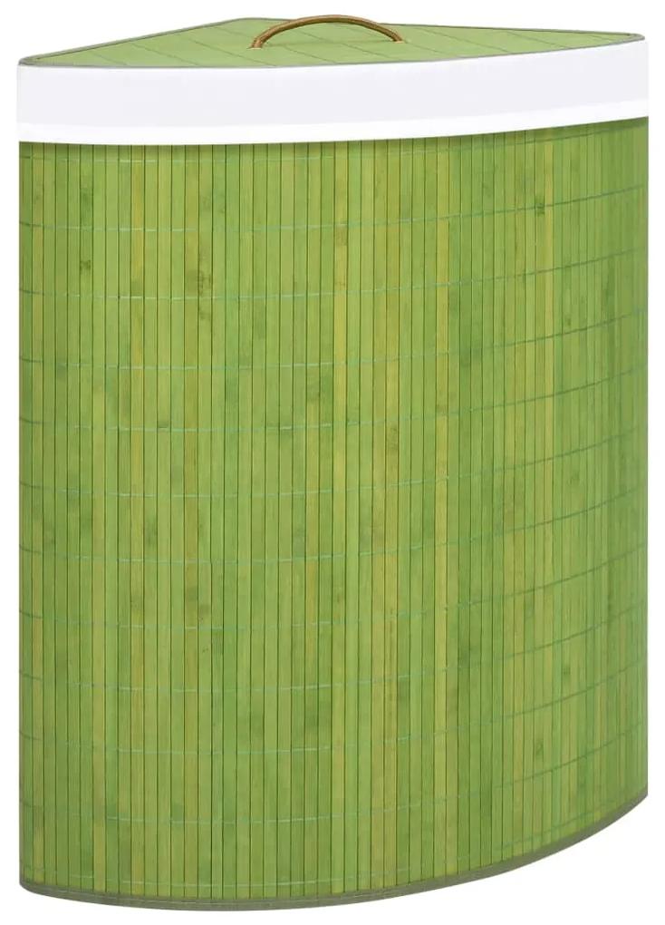 Καλάθι Άπλυτων Γωνιακό Πράσινο 60 Λίτρων από Μπαμπού