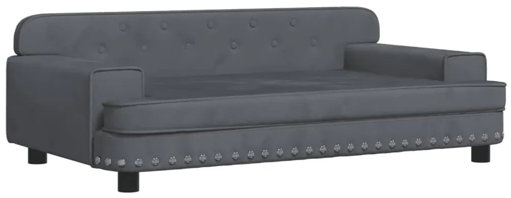 vidaXL Καναπές Παιδικός Σκούρο Γκρι 90 x 53 x 30 εκ. από Βελούδο