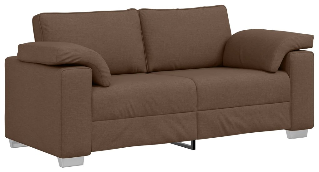 vidaXL Καναπές Loveseat Καφέ 140 εκ Υφασμάτινος