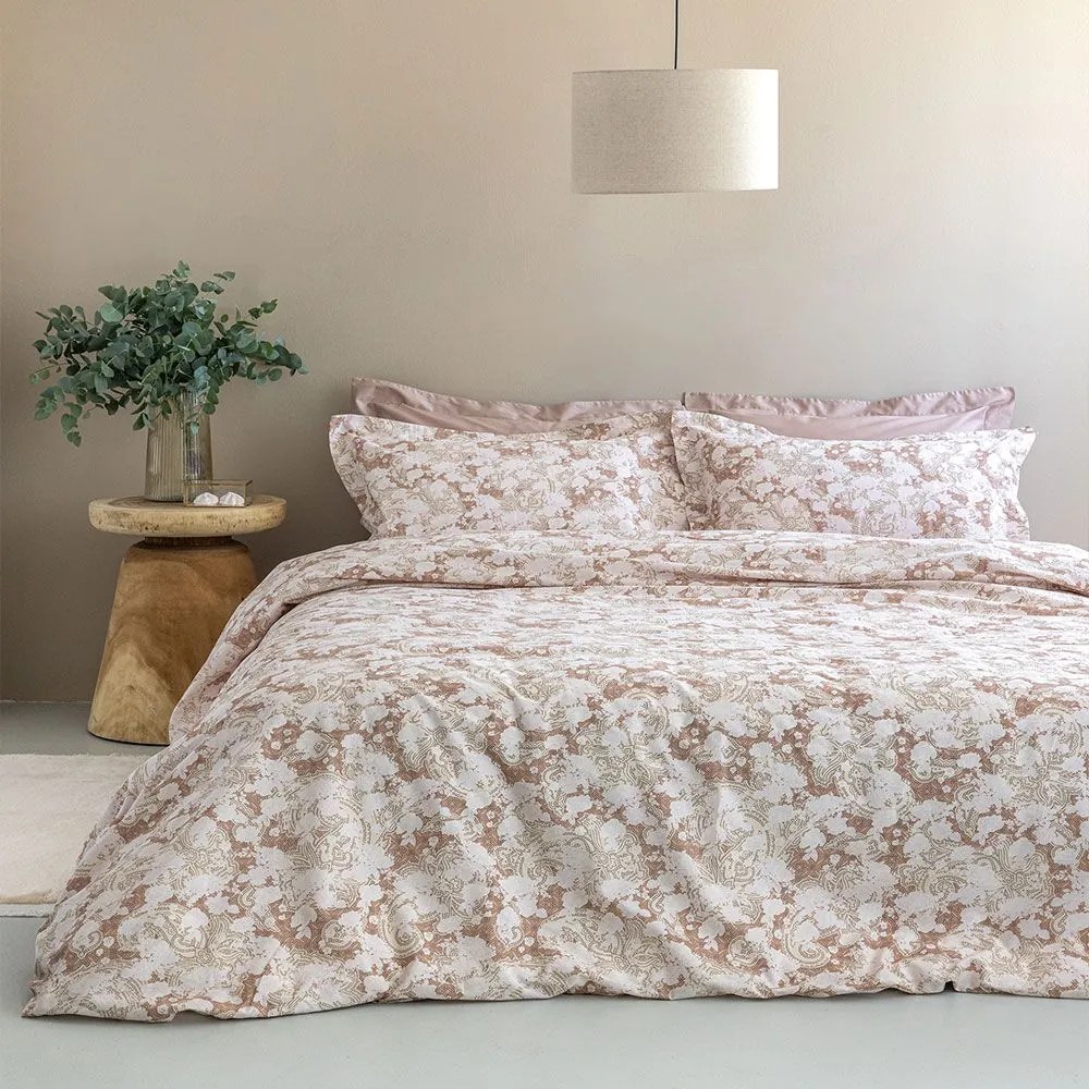 Σεντόνια Pale PAL703 (Σετ 4τμχ) Brown Palamaiki Queen Size 240x270cm 100% Βαμβακοσατέν