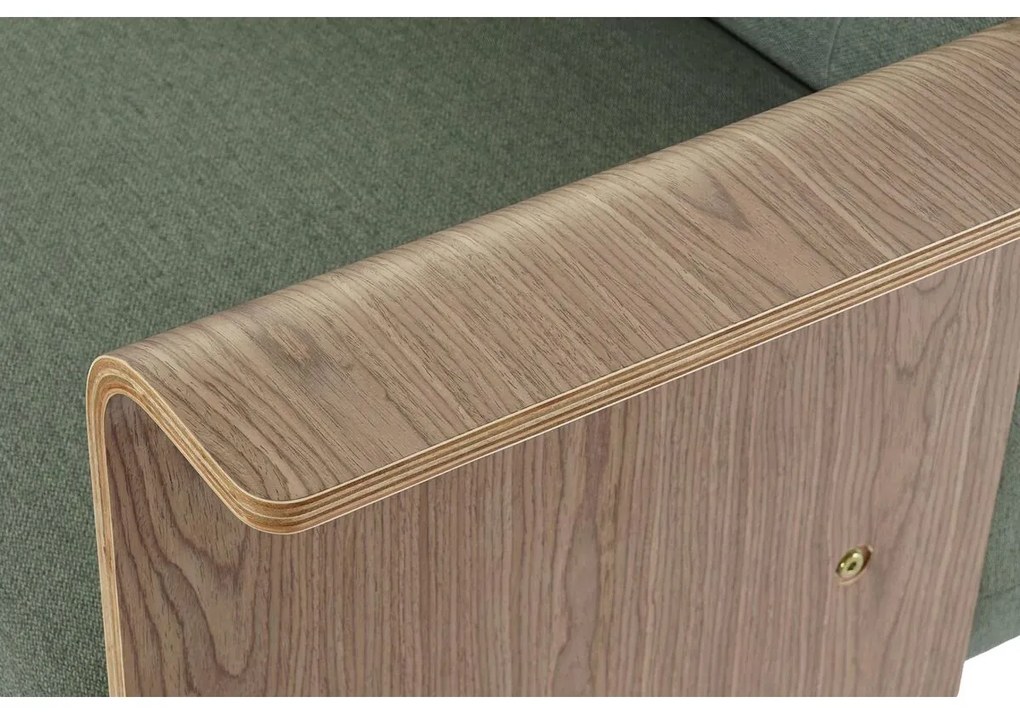 Καναπές-Κρεβάτι DKD Home Decor 203 x 87 x 81 cm Μαύρο Μέταλλο Καφέ Πράσινο