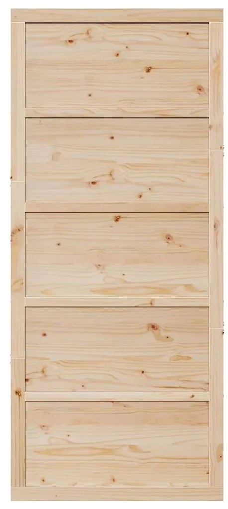 vidaXL Πόρτα αχυρώνα Φυσικό 80 x 2,5 x 208 εκ. Στερεά ξυλεία πεύκου