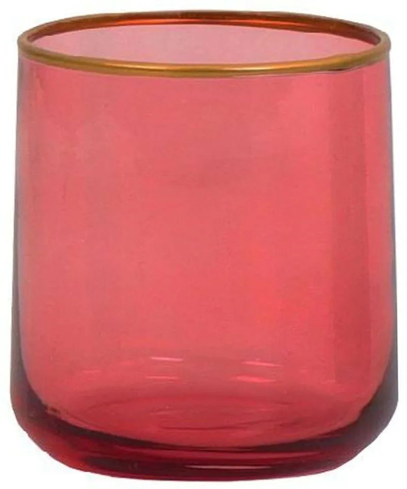 Κηροπήγιο Για Ρεσώ RAB451K6 8cm Pink-Gold Espiel Glass