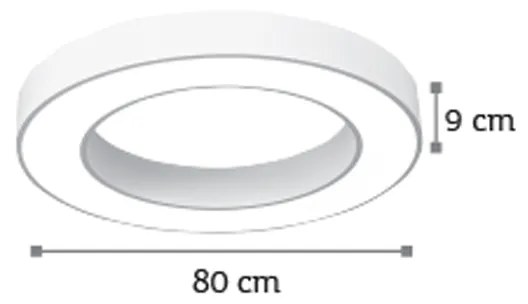 Κρεμαστό φωτιστικό από αλουμίνιο σε λευκή απόχρωση (6171-80-WH)