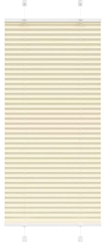vidaXL Πλισέ περσίδα Κρέμα 60x100 cm Πλάτος υφάσματος 59,4 cm