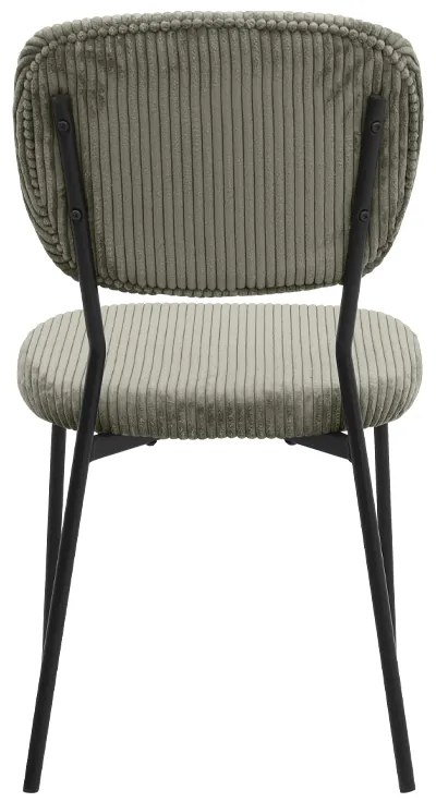 Καρέκλα τραπεζαρίας Kevin Megapap λαδί ύφασμα - μεταλλικό μαύρο πόδι 48x51x87εκ.