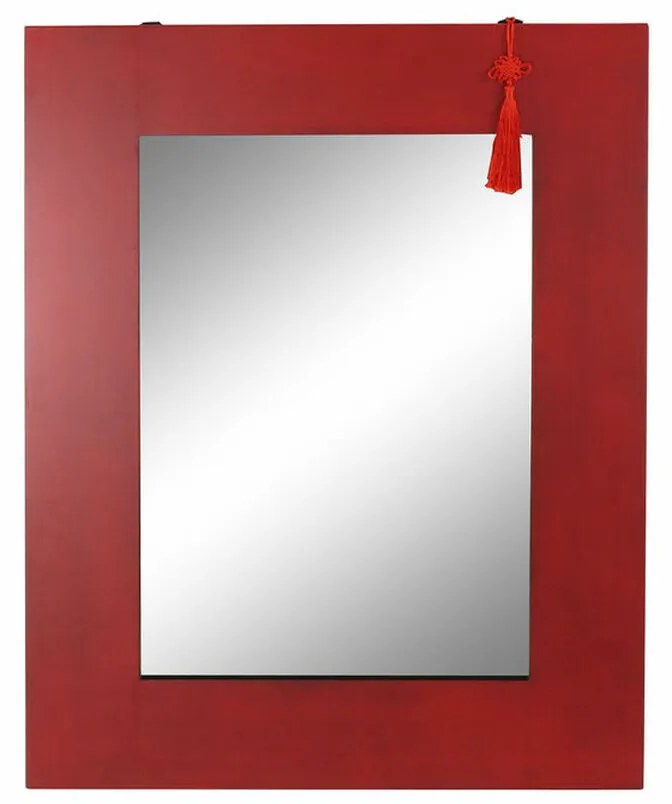 Τοίχο καθρέφτη DKD Home Decor Μαύρο Κόκκινο Ανατολικó 70 x 2 x 90 cm